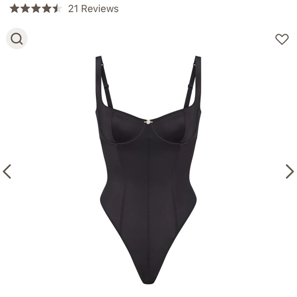 Skims Stretch Satin Bodysuit - Picture 2 of 2